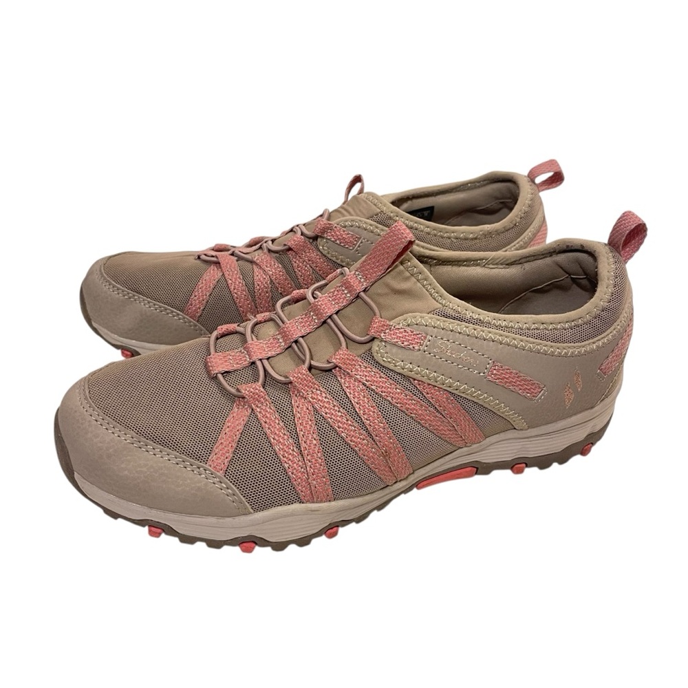 Skechers Seager Hiking  Tan and Pink Athletic Shoes Sneakers
